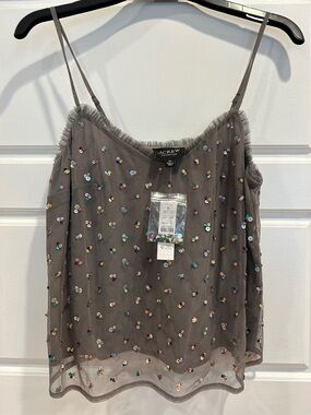 J. Crew Collection ruffle-trim camisole with embellishments
